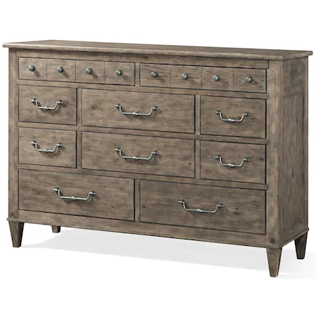 10 Drawer Dresser with Power Outlet Box